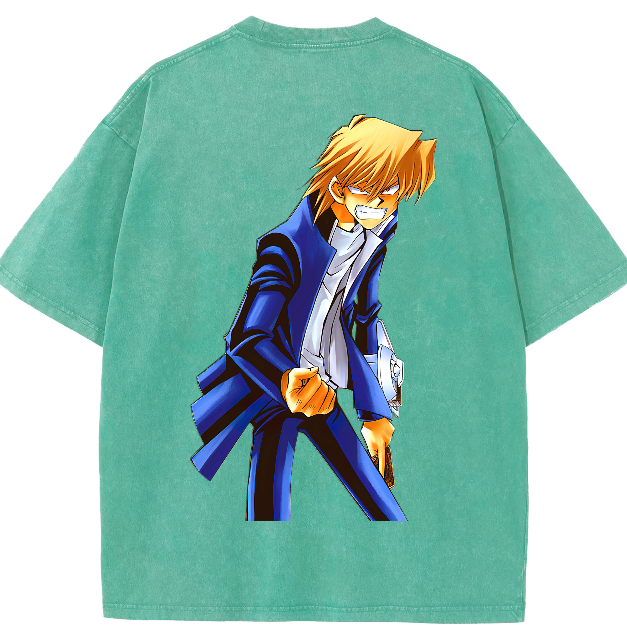 （画像用） 遊☆戯☆王 Yu-Gi-Oh! 綿100% ヴィンテージ風 半袖Tシャツ（背面プリント）